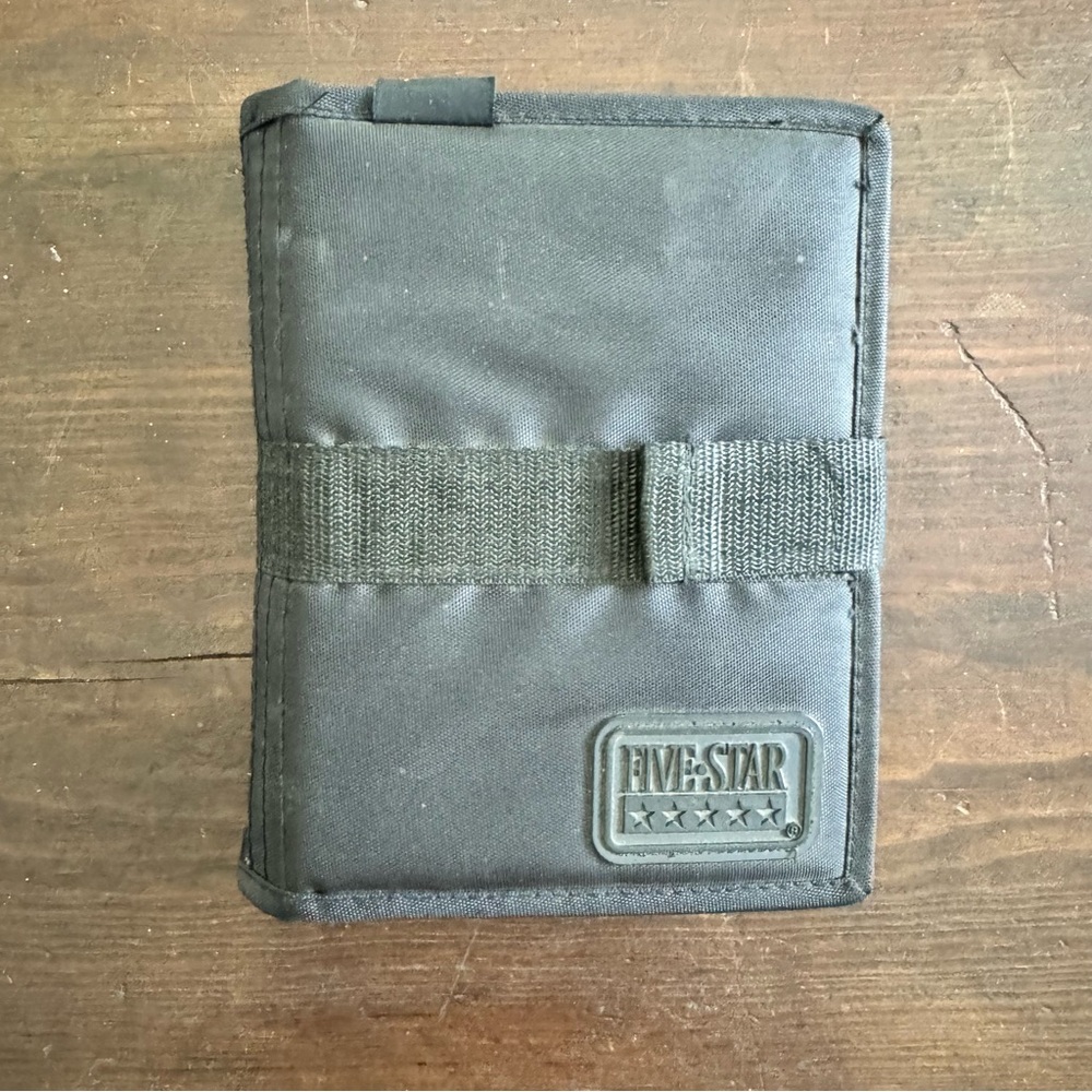 Five Star by Mead Mini Zippered Day Planner Binder Black 90s